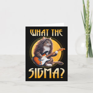 Cat Sigma Shirt Funny Sigma Brainrot Meme Rizz Sig Kort