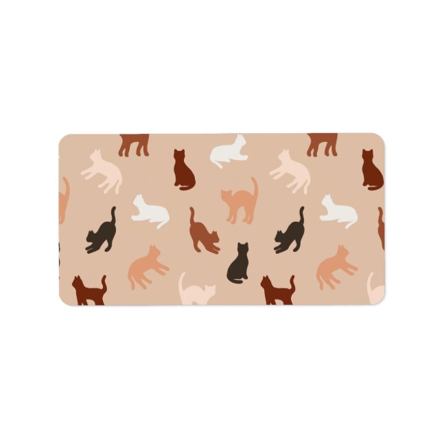 Cat silhouette adressetikett (Framsidan)