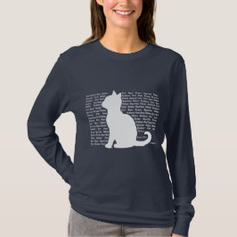 Cat Silhouette - exakt design för katthundar T Shirt
