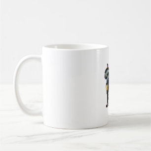 Cat Silhouette Halloween Van Gogh Starry Night Bla Kaffemugg