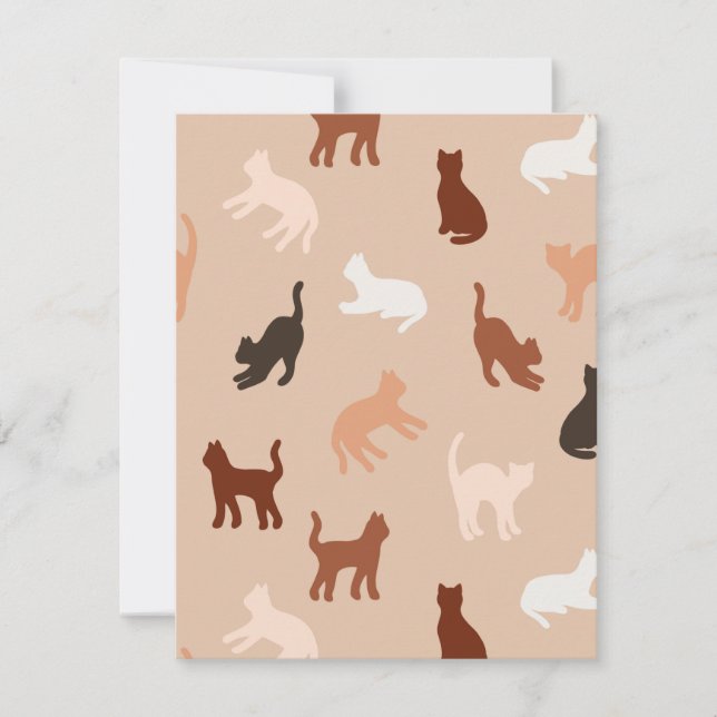 Cat silhouette inbjudningar (Framsida)