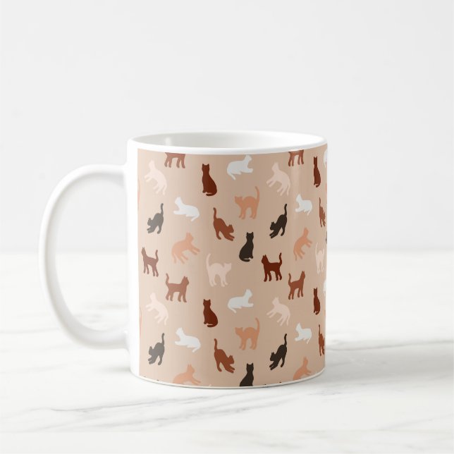 Cat silhouette kaffemugg (Vänster)