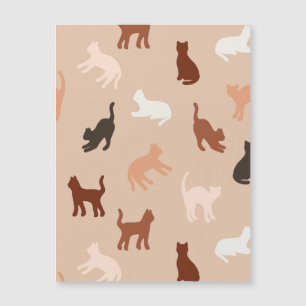 Cat silhouette magnetisk inbjudningskort
