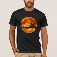 Cat Silhouette Moonlight. Anpassa T-Shirt