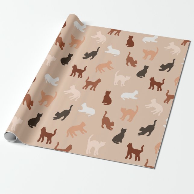 Cat silhouette presentpapper (Utrullad)