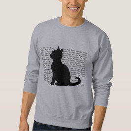 Cat Silhouette - purrfect design for cat lovers Lång Ärmad Tröja