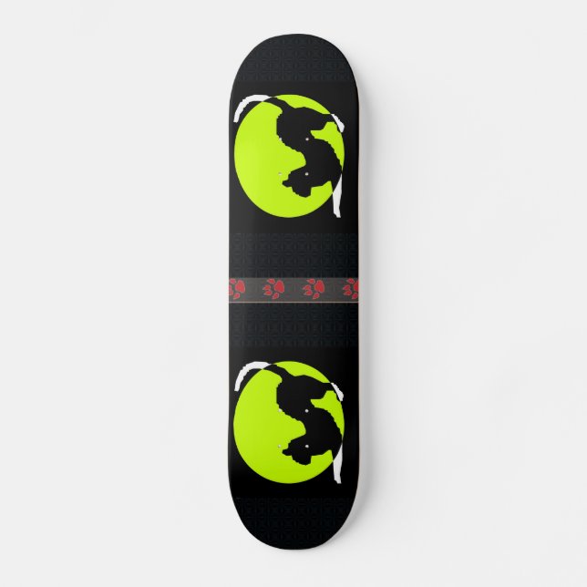 Cat Silhouette Skateboard Bräda 20,5 Cm (Framsida)