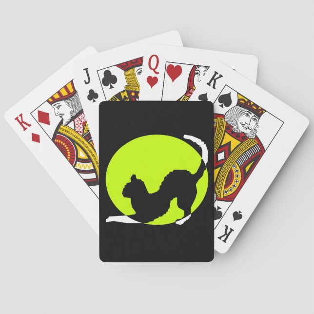 Cat Silhouette Spelkort (Baksidan)