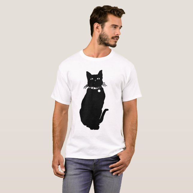 Cat Silhouette T Shirt (Hel framsida)