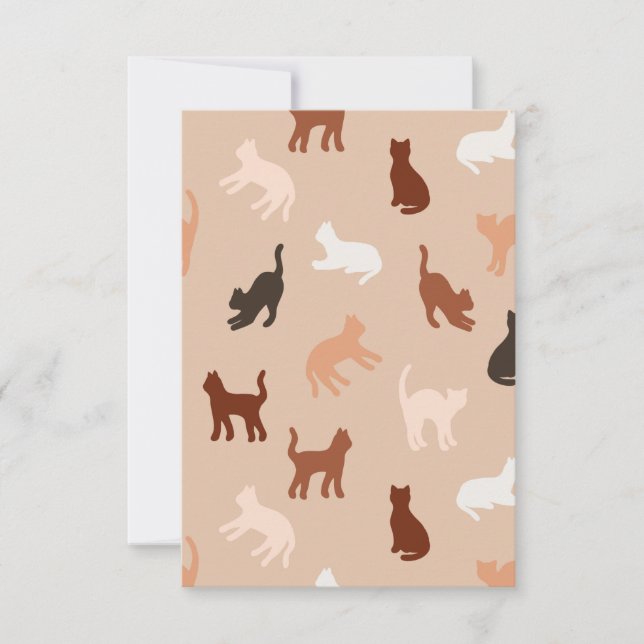 Cat silhouette tack kort (Framsida)