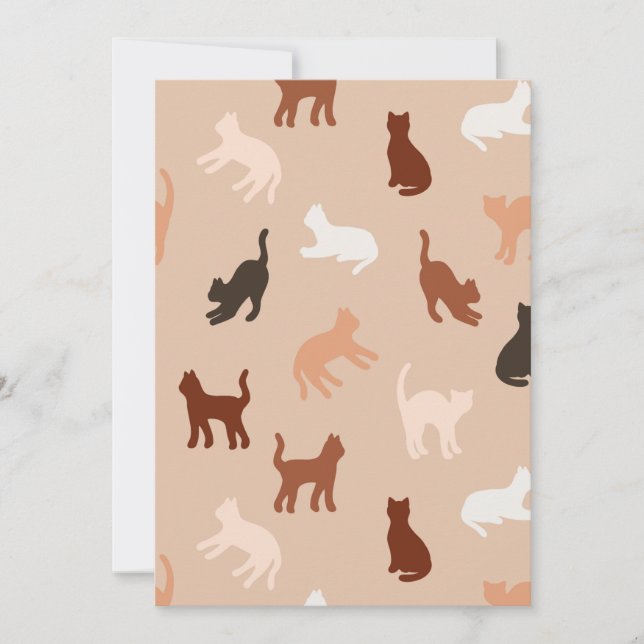 Cat silhouette tack kort (Framsida)