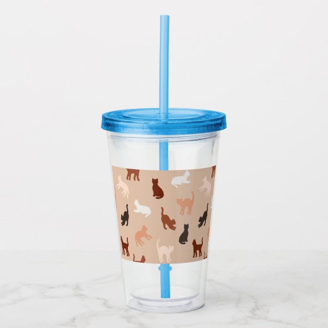 Cat silhouette take away mugg (Framsida)