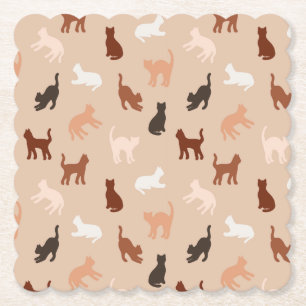 Cat silhouette underlägg papper