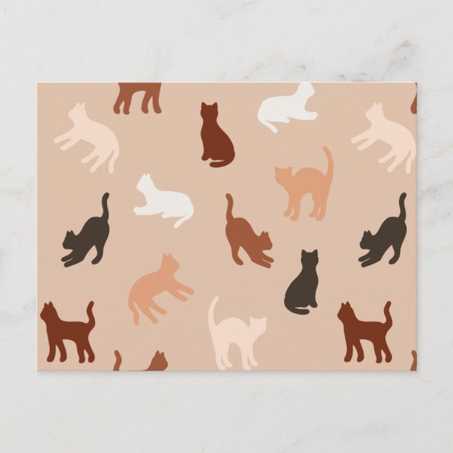 Cat silhouette vykort (Framsida)