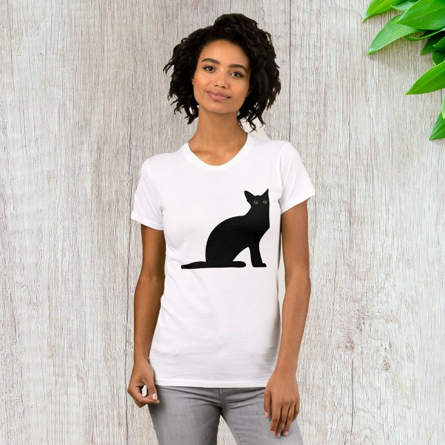Cat Silhouette Womens T-Shirt (Skapare uppladdad)