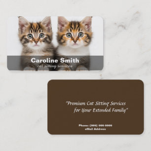 Cat Sitta/Cat Care Affärskort Visitkort