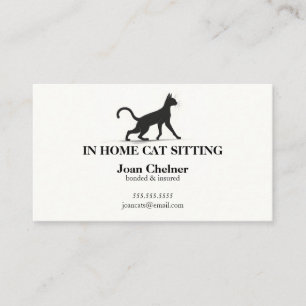 Cat Sitta Cat Cat Services Visitkort