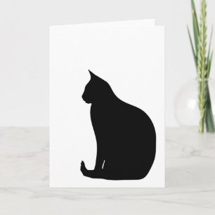 Cat Sitta Silhouette Kort