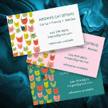 Cat Sitter Cute Colorful Funny Kittens Cats Vets<br><div class="desc">Kolla in de här söta,  färglösa,  roliga katterna! Gör ett underbart affärskort för kattsittare,  veterinärer,  husdjurspsykier,  catnip-behandlare och mer! Kolla min butik för mer eller säg till om du vill ha någon anpassningsbar. Enkel perfekt för att sätta upp på lokala anslagstavlor.</div>