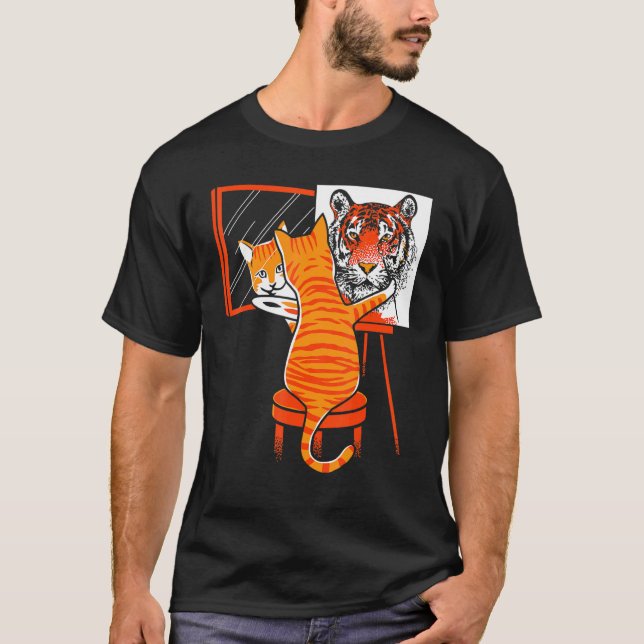 Cat Självporträtt T Shirt (Framsida)