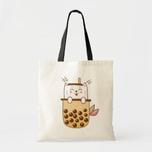 Cat Sjöjungfru Boba Mjölk Tea Tygkasse