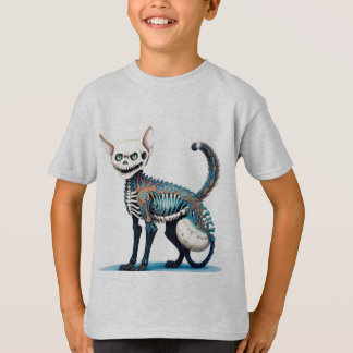 Cat Skeleton Fusion - hyperdetaljerad grafik T Shirt