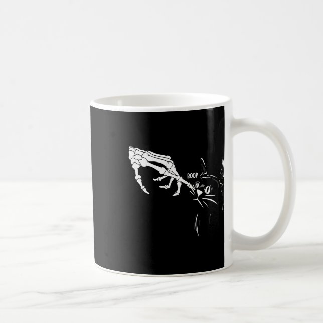 Cat Skeleton Hand Boop Halloween Cats Älskare Pet  Kaffemugg (Höger)