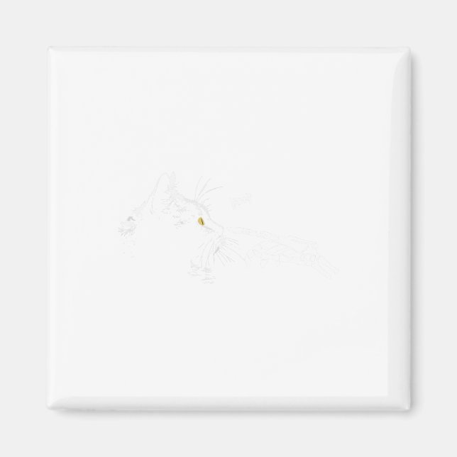 Cat Skeleton Hand Boop Halloween Cute Svarta katte Magnet (Framsidan)