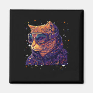 Cat Ski Snowboard Goggles Funny Skiing Snowboardin Magnet