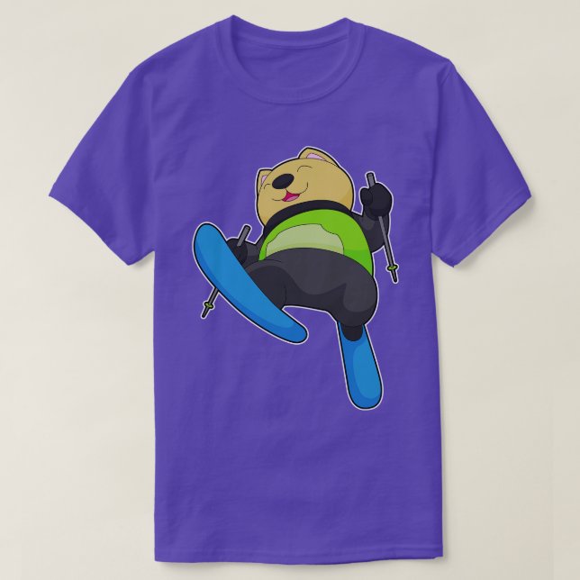 Cat Skier Ski Winter sport T Shirt (Design framsida)