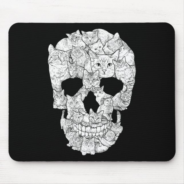 Cat Skull - Kattunge Skeleton Halloween Costume Id Musmatta (Framsidan)
