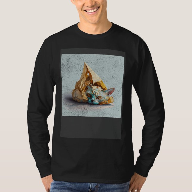 Cat Skull Taco T Shirt (Framsida)