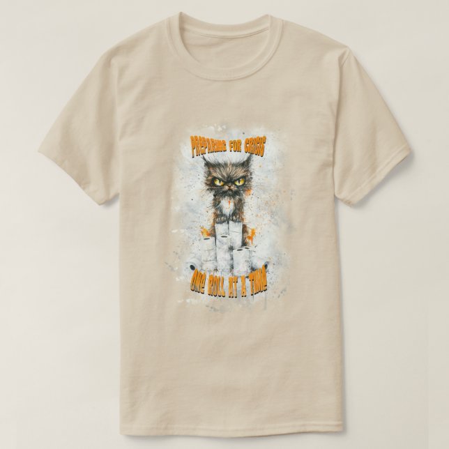 Cat-skydd för krissituationer t shirt (Design framsida)
