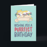 Cat Sleeping Funny Cat Lover Purrfect Birthday Kort<br><div class="desc">Jag önskar dig en perfekt födelsedag. Lustigt,  humoristiskt och ibland sarkastiskt födelsedagskort för din familj och dina vänner. Hämta det här roligten till din speciella någon. Besök vår butik om du vill ha fler födelsedagskort för coolor.</div>