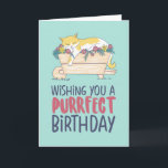 Cat Sleeping Funny Cat Lover Purrfect Birthday Kort<br><div class="desc">Jag önskar dig en perfekt födelsedag. Lustigt,  humoristiskt och ibland sarkastiskt födelsedagskort för din familj och dina vänner. Hämta det här roligten till din speciella någon. Besök vår butik om du vill ha fler födelsedagskort för coolor.</div>