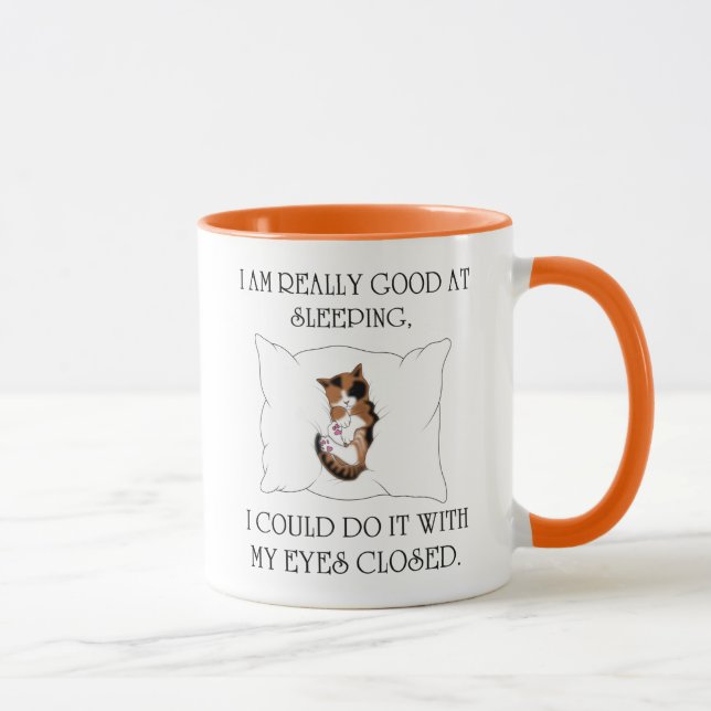 CAT SLEEPING, Lungklumpor, Cute Cat Gift Mugg (Höger)