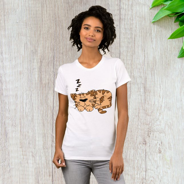 Cat Sleeping Womens T-Shirt (Skapare uppladdad)