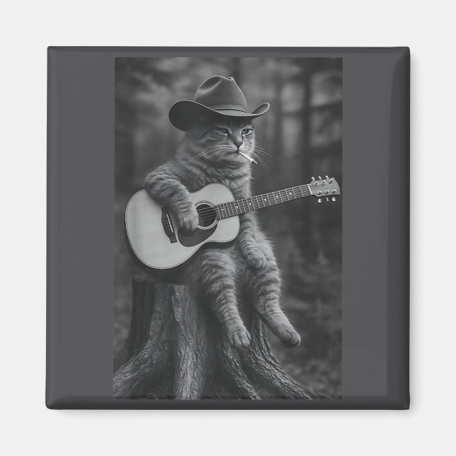 Cat Smoking Cigarette Racoon Ossum Funny Meme Cowb Magnet (Framsidan)