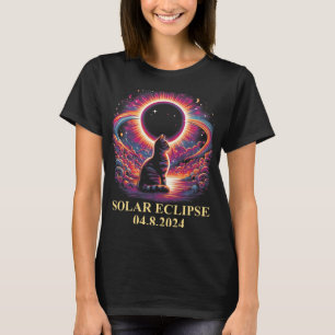 Cat Solar Eclipse 2024 Totality April 8 Manar Kvin T Shirt