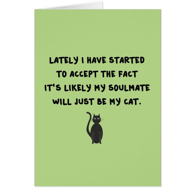 Cat Soulmate Hälsningskort (Framsidan)