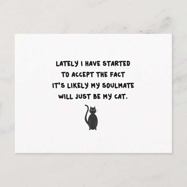 Cat Soulmate Vykort (Framsida)