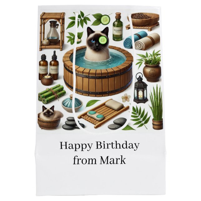 Cat Spa party för siamesiska Cat Lovers (Baksidan)