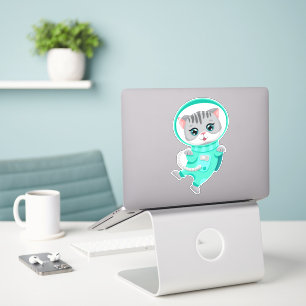 Cat Space Astronaut Klistermärken