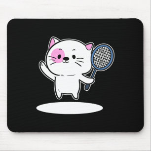 Cat Spela Badminton Badminton Player För manar Wom Musmatta