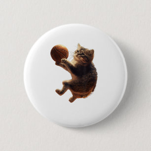 Cat Spela Basketball Funny Cats Mamma Meow Kattung Knapp