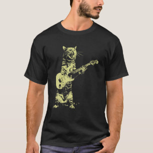 Cat Spela Guitar Funny Guitarist Kitten Musician T Shirt