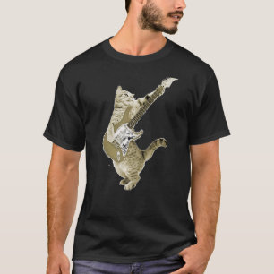 Cat Spela Guitar Kitten Guitarist Rockstar T Shirt