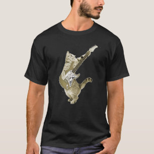 Cat Spela Guitar Kitten Guitarist Rockstar T Shirt