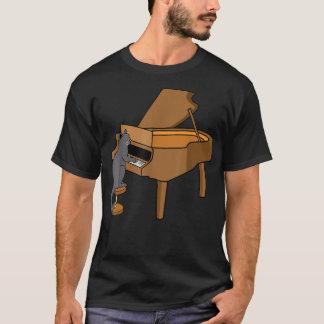 Cat Spela Piano Music Player Teacher Musician Gr T Shirt