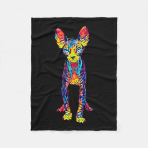 Cat Sphynx Funny Cat Lover Gifts För manar Fleecefilt